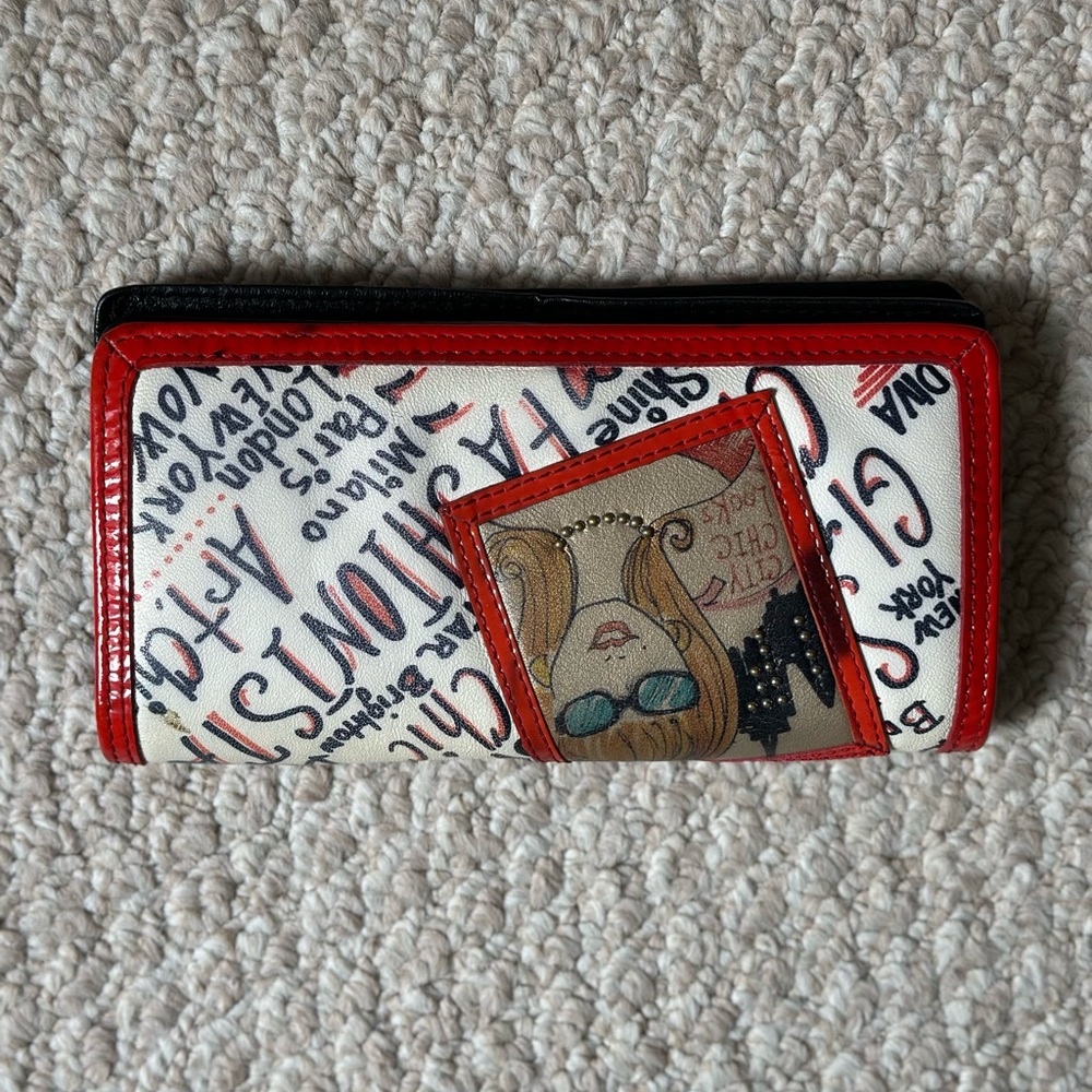 Brighton Red and White Graphic Wallet - Picture 17 of 17